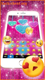 Colorful Diamond Heart Keyboard Theme screenshot