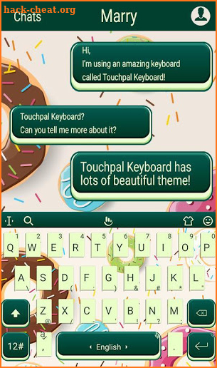 Colorful Doughnut Keyboard Theme screenshot