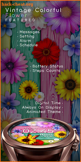 Colorful Flower_Watchface screenshot