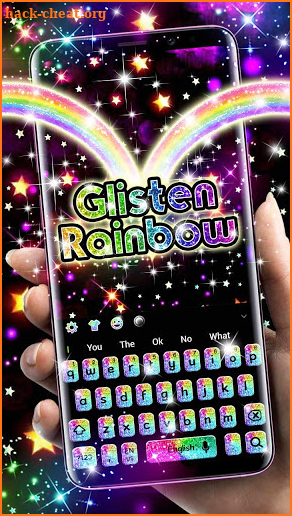 Colorful Glisten Rainbow Keyboard Theme screenshot