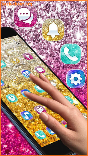 Colorful Glitter Dreamy Theme screenshot