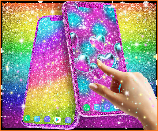 Colorful glitter live wallpaper screenshot