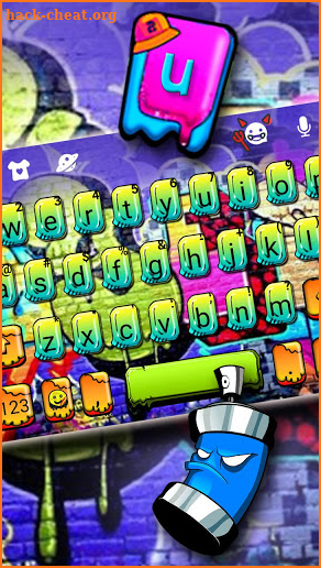 Colorful Graffiti Party Keyboard Theme screenshot