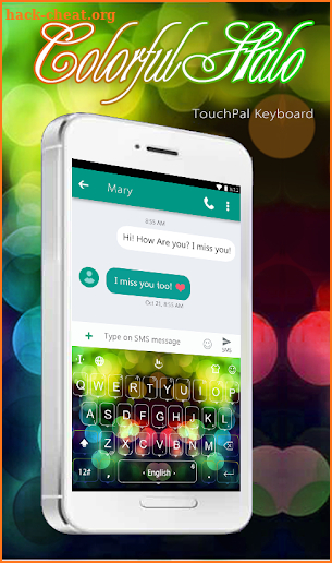 Colorful Halo Keyboard Theme screenshot