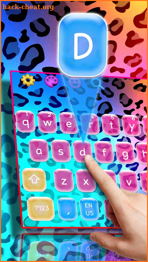 Colorful Leopard Print Keyboard Theme screenshot