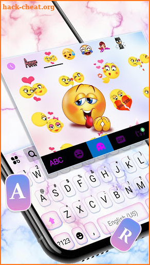 Colorful Marble Keyboard Theme screenshot