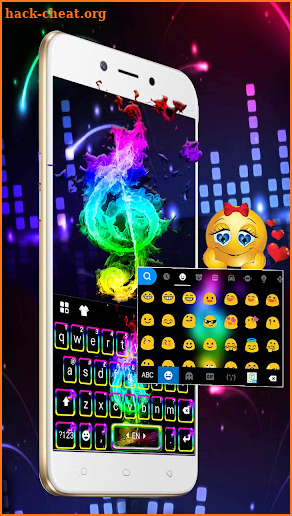 Colorful Music Night Keyboard Theme screenshot