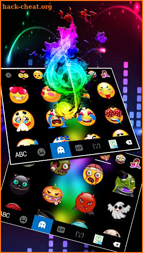 Colorful Music Night Keyboard Theme screenshot