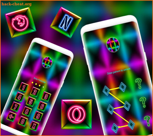 Colorful Neon Launcher Theme screenshot