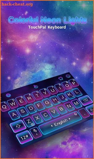 Colorful Neon Lights Keyboard Theme screenshot