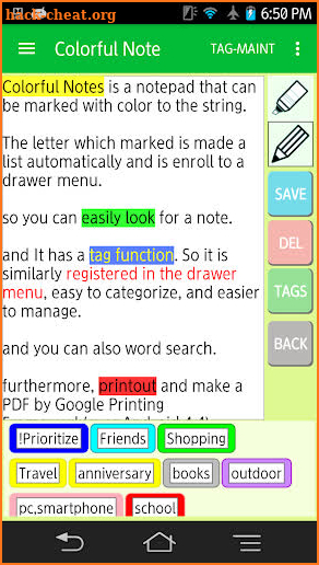 Colorful Note screenshot