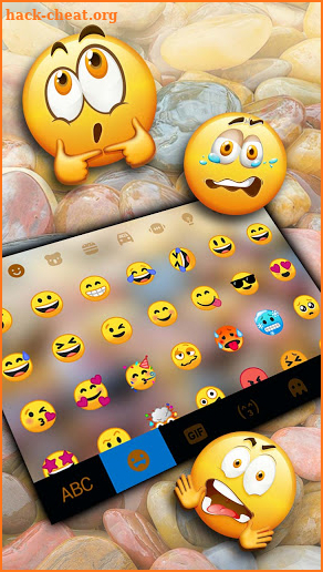 Colorful Pebbles Keyboard Background screenshot