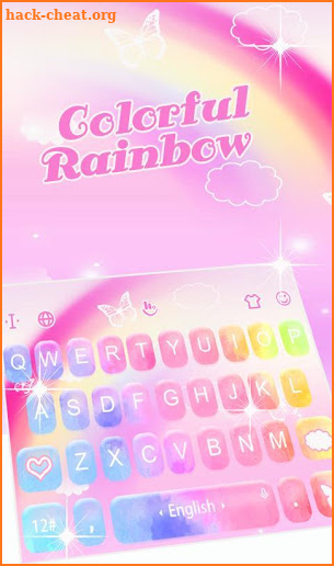 Colorful Rainbow Keyboard Theme screenshot