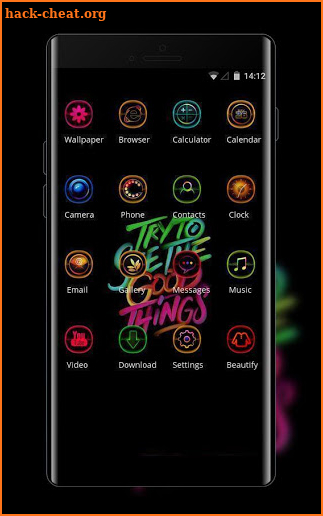 Colorful skins theme brilliant graffiti doodle screenshot