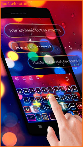 Colorful SMS Neon Keyboard screenshot