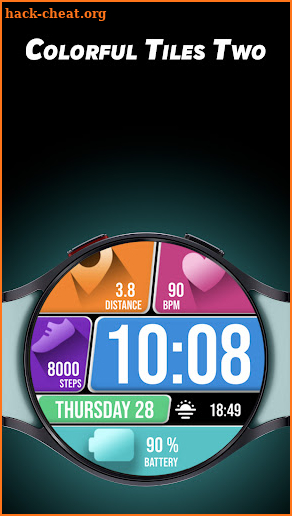 Colorful Tiles 2 - Watch face screenshot