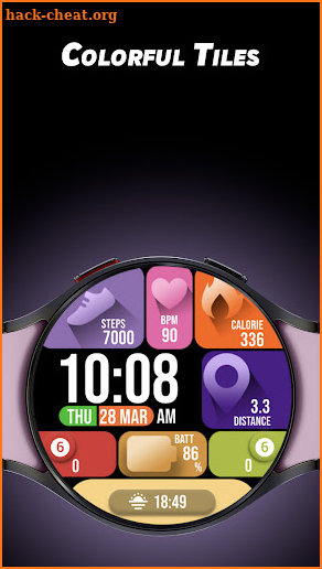 Colorful Tiles - Watch face screenshot