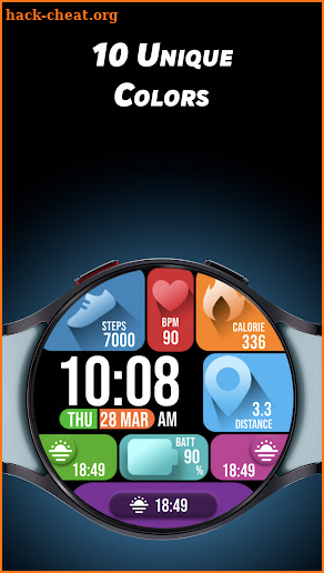 Colorful Tiles - Watch face screenshot