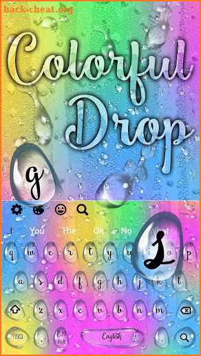 Colorful Water Drop Keyboard screenshot