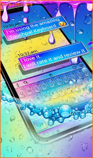 Colorful Water Keyboard Theme screenshot