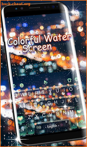 Colorful Water Screen Keyboard Theme screenshot