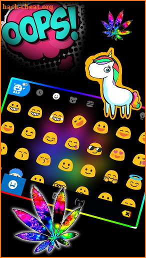 Colorful Weed Keyboard Theme screenshot