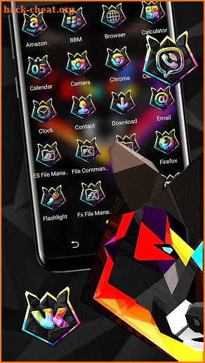 Colorful Wolf Launcher Theme screenshot