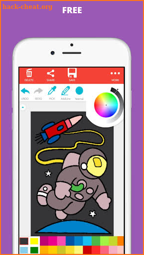 Coloring ASTRONAUT - COLOR THERAPY screenshot