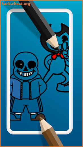 Coloring Bendy and Sans book screenshot