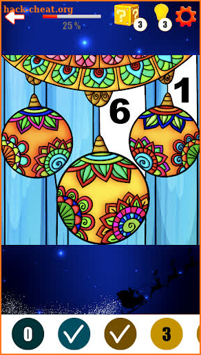 Coloring Book Christmas Color By Number Paint Game screenshot