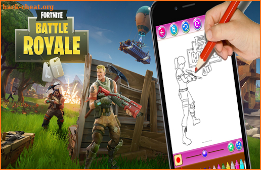 Coloring Book Fort Battle Royale screenshot