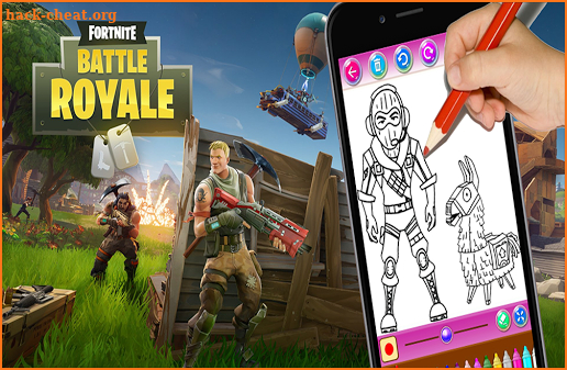 Coloring Book Fort Battle Royale screenshot