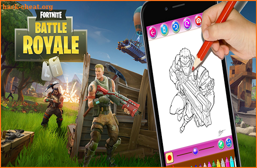 Coloring Book Fort Battle Royale screenshot