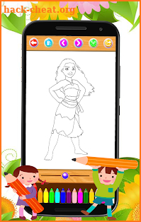 Coloring book moana screenshot