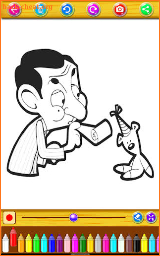 Coloring Book Mr Funny : Bean Coloring Game screenshot