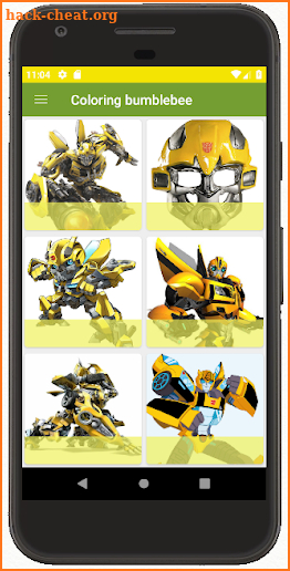 Coloring Bumble bee and Optimus screenshot