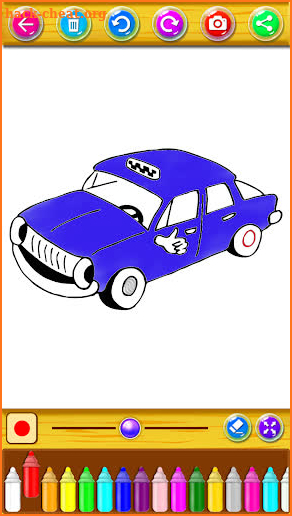 Coloring Cartoon Little Cars screenshot