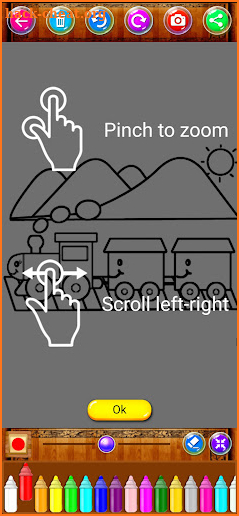 Coloring Cartoon Train screenshot