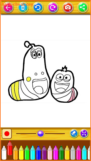 Coloring Cartoon World Larva screenshot