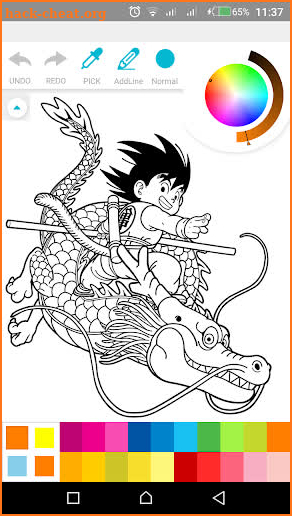 Coloring DBZ Characters screenshot