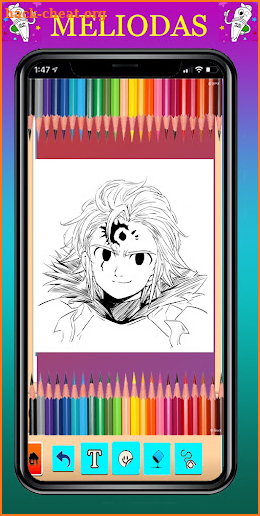 Coloring game for Nanatsu No taizai screenshot