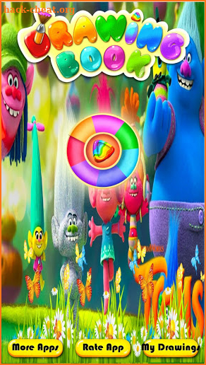 coloring happy from trolls screenshot