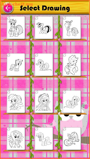 Coloring Horse Pony Hair Rainbow screenshot