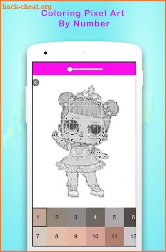 Coloring LoL Pixel Surprise Dolls By Number screenshot