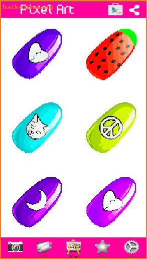 Coloring Nail Design Pixel Art screenshot