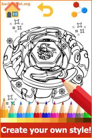 Coloring Pages for Beyblade by Fans screenshot