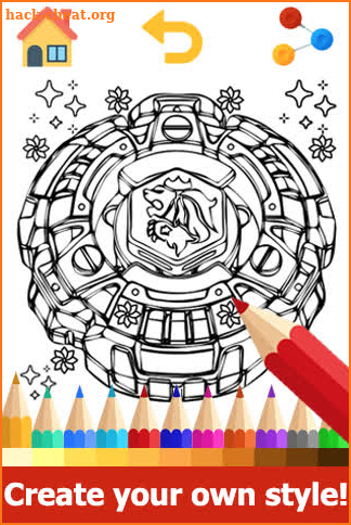 Coloring Pages for Beyblade by Fans screenshot