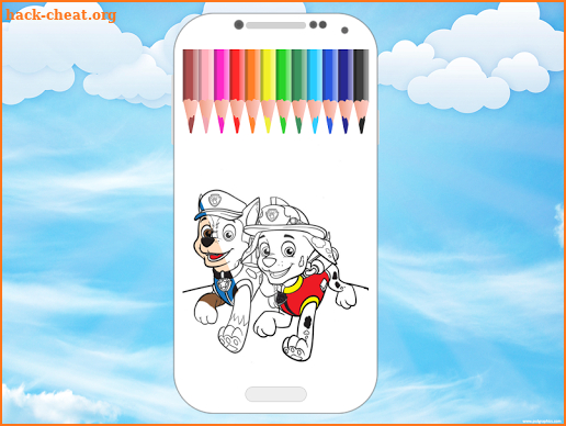 coloring paw pat game screenshot