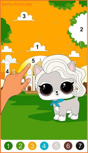 Coloring Pets by number : Sandbox enjoy art screenshot