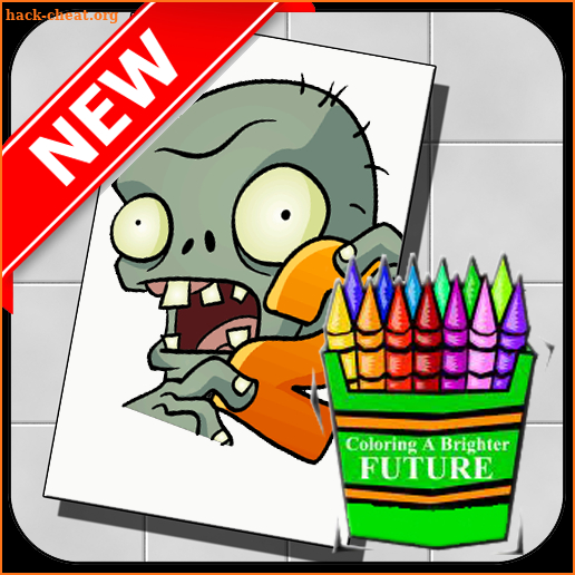 Coloring plants vs zombies screenshot